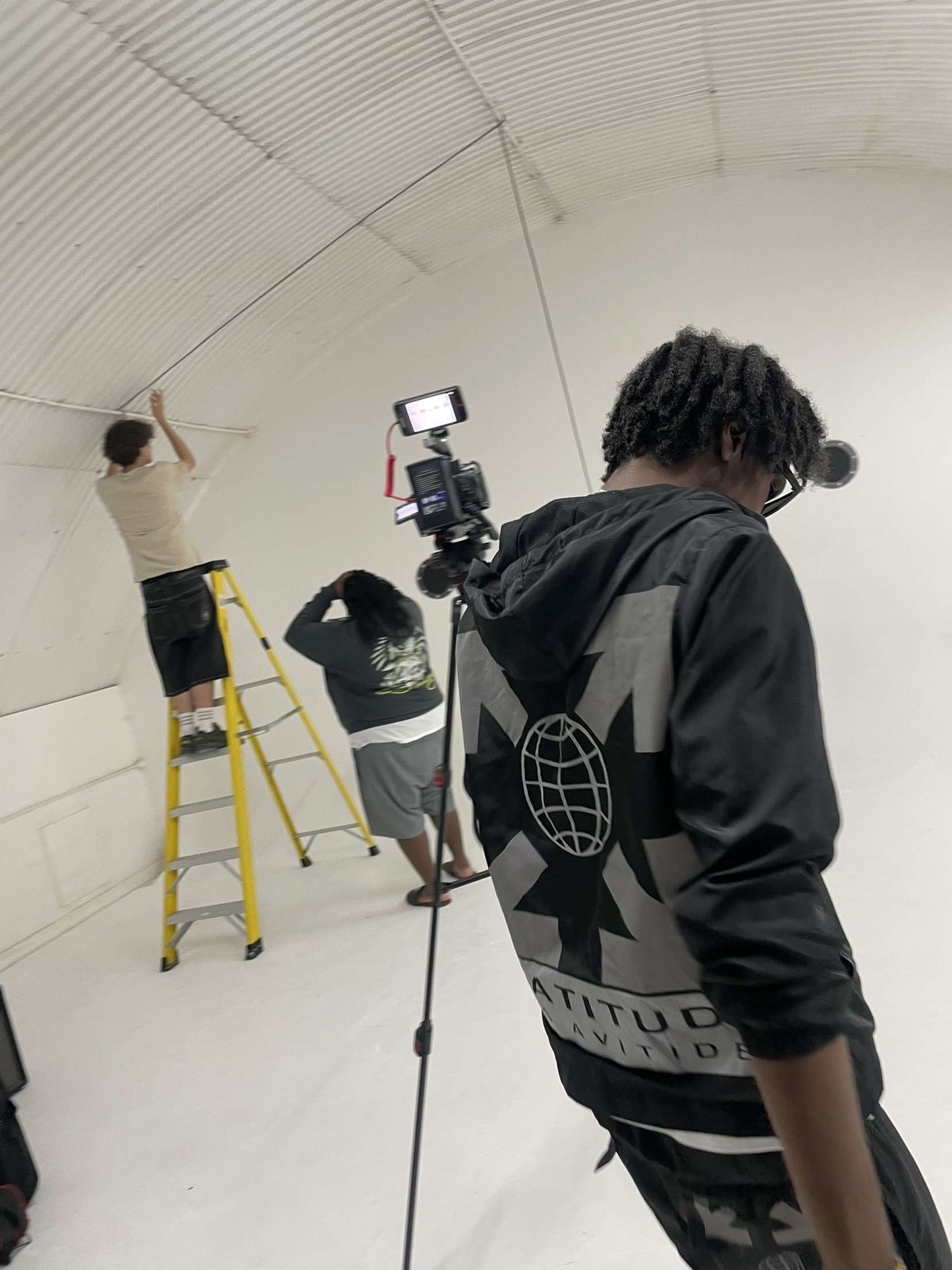 GNG black reflective windbreaker hoodie