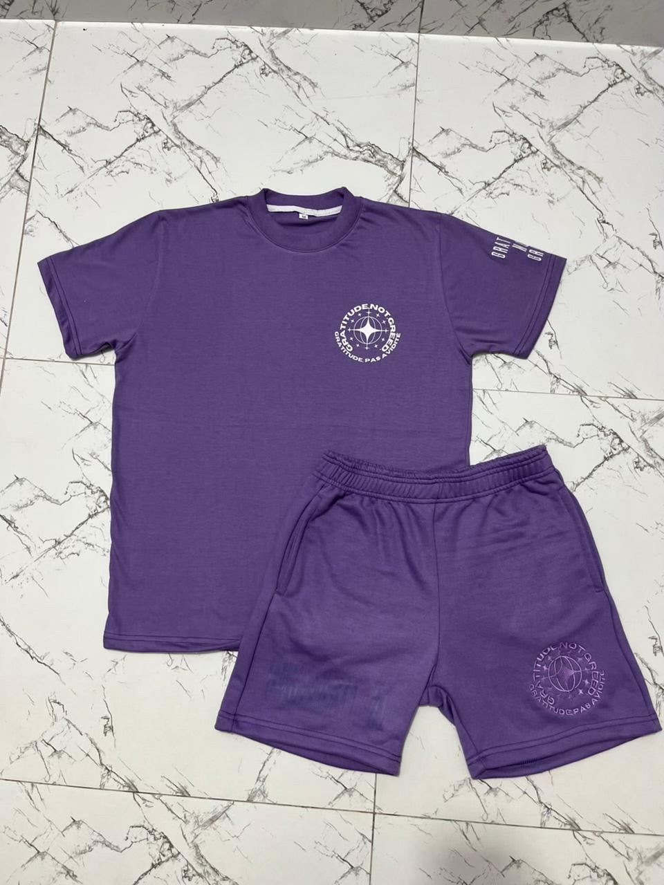 GNG ESSENTIAL SHORT SET PURPLE RAIN