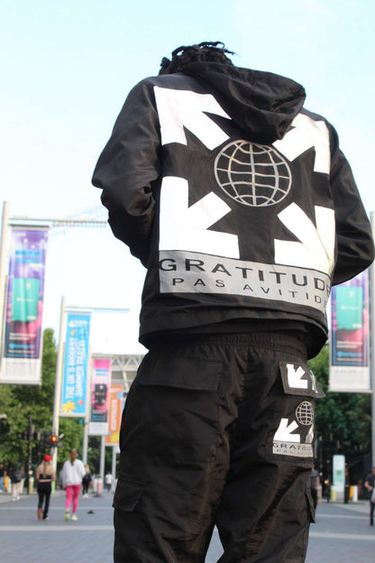GNG black reflective tracksuit set