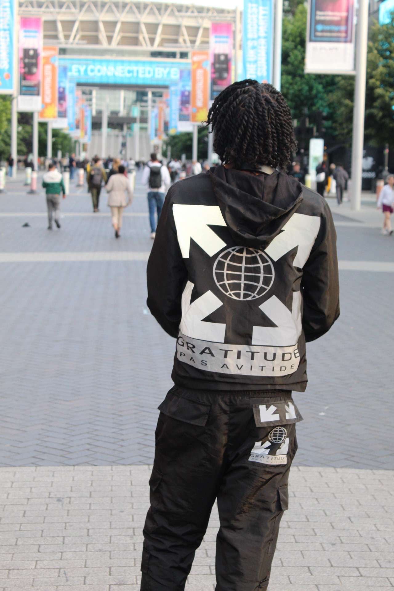 GNG reflective windbreaker bottoms