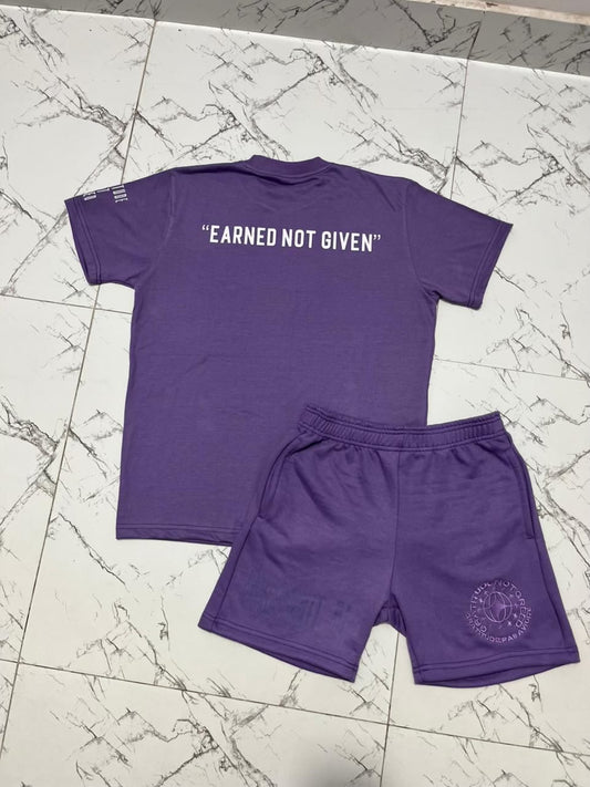 GNG ESSENTIAL SHORT SET PURPLE RAIN
