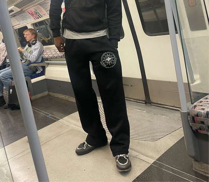 GNG black flared tracksuit bottoms