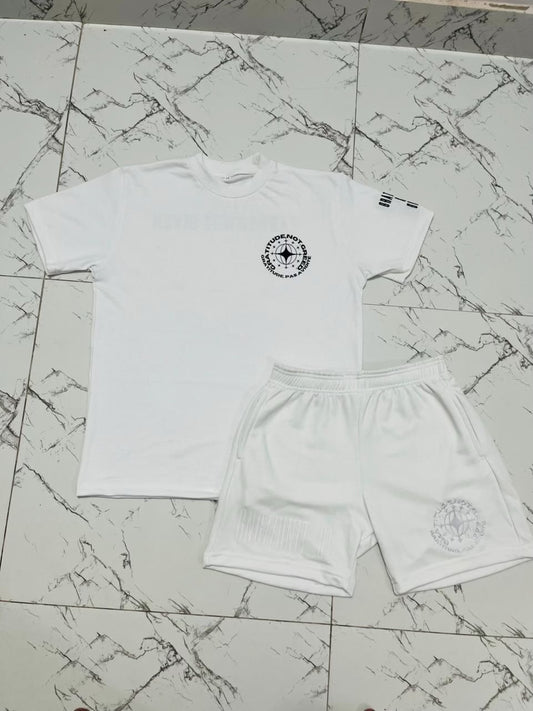 GNG ESSENTIAL SHORT SET PANDA WHITE